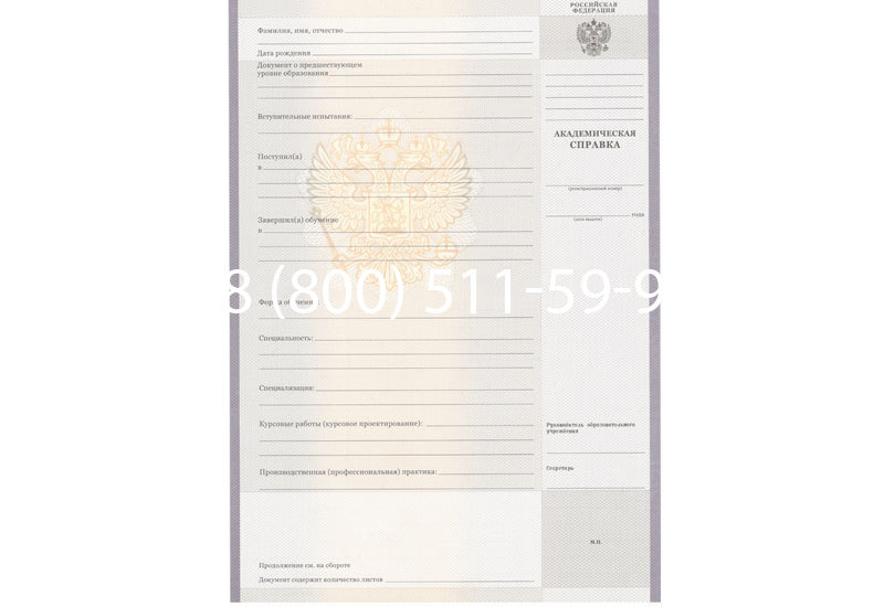 Купить Академическая справка образца 2010-2011 год для колледжа в Балашихе Купить Академическая справка образца 2010-2011 год для колледжа в Балашихе