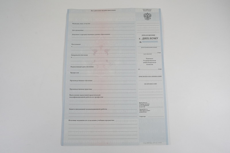 Диплом о начальном образовании  2007-2009 годов в Балашихе